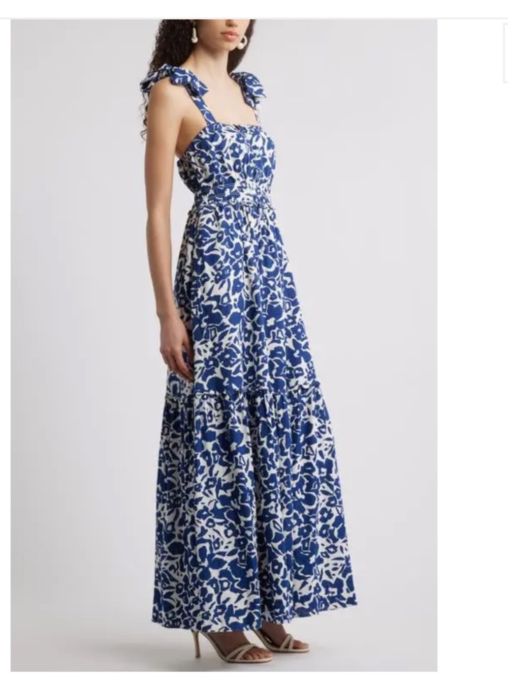 Chelsea 28 Blue and white maxi  sundress Fully lined.